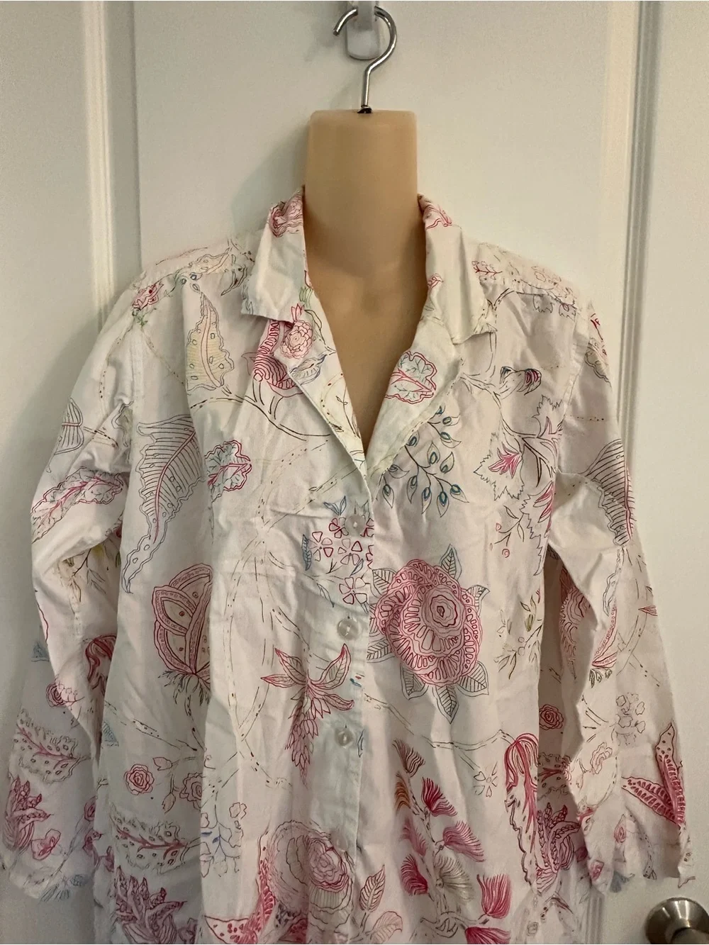 Pine Cone Hill Floral Botanical‎ Cotton Nightshirt Sleep Shirt
